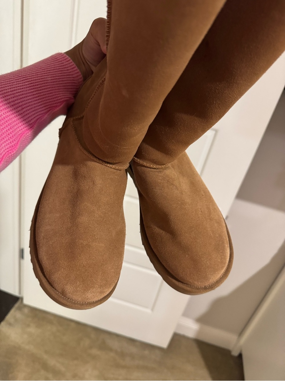 Women's Classic Tall Ugg Suede Winter Boots - Chestnut